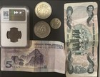 Random World Collection Of Notes And Silver Coins Lot With Free Shipping 
