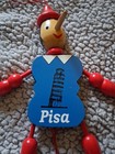 Vintage Pinocchio Wood Wooden Jumping Jack Pull Toy Puppet Ornament 12  Inch
