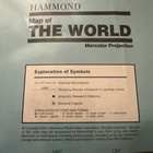 Hammond World Map  49  X 37 Laminated Vintage 2001 