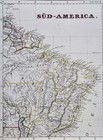 1847 Flemming Map  South America  Brazil  Guianas Rio De Janeiro Recife Salvador