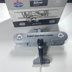 Amoco Silver Stearman Bi-plane Vintage Die Cast Airplane Bank Limited Edition