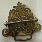 Vintage Art Deco Brass   Mint Green Enamel Intricate Buckle