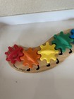 Melissa And Doug Wooden Rainbow Caterpillar Toddler Gear Toy Ages 18 Months  