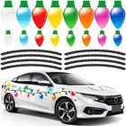 24 Pieces Christmas Reflective Car Magnets Decorations 16 Pieces Refrigerator 