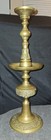 Vintage Pair Of Mcm Brass Candlestick Holders