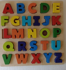 Wooden Abc Alphabet Letters Puzzle Set 26 Pcs   Board