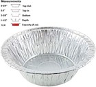 5 3 4  Aluminum Foil Meat Pot Pie Pan W clear Dome Lid Disposable 12 Oz  Cooking