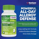 Gencare - Cetirizine Hcl 10 Mg  200 Caplets  - 24 Hour Allergy Relief Pills - No
