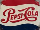 Pepsi-cola 19  Metal Bottle Cap Colorful Vintage M-114 Stout Sign Co  Green Back