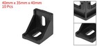 10 Pcs Corner Angle Bracket For 4040 Series Aluminum Extrusion Profile Black