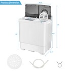 Costway 26lbs Portable Semi-automatic Washing Machine W built-in Drain Pump Grey