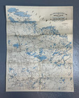 1942 Arrowhead Country Minnesota Vintage Map Brochure Fishing