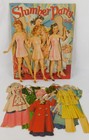 Vintage 1943 Slumber Party Paper Dolls 11  Carol Jeanie Patty 20  Outfits