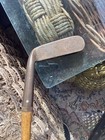Antique Hickory Wood Shaft Brass Offset Weighty Gem Putter Golf Club