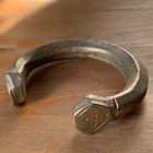 Rare Ancient Moroccan Berber Bronze Engraved Bracelet Antique Tribal
