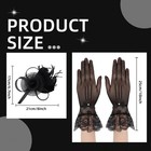Fascinators Hats For Women And Lace Gloves Tea Party Set Black