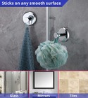 Home So Suction Cup Hooks For Shower  Bathroom  Kitchen  Glass Door  Chrome 
