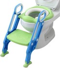 Blue   Green Adjustable Potty Training Toilet Seat With Safety Step For Toddlers