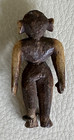 Vintage antique Hand Carved Asian Figurine Old  Woman Approx 2 25    Tall