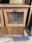 Vintage Antique Oak Country Store Seed Bin Counter 72    L X 34    H X 24    D On Top