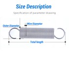 With Hook Extension Tension Spring Wire Dia 1 2mm Stainless Steel Various Sizes