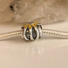 Sterling Silver 925 Pandora Yellow Smiling Sunshine Charm Retired 790532