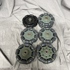Lot Of 6 Used Rotacaster Wheels5 Doubles And One Triple