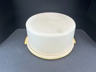Vintage Tupperware Harvest Gold Tiered Cake Carrier 1256-3