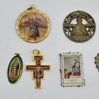 Vintage Jewelry Lot Religious Catholic Christian Crucifix Cross Charms