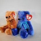 Ty Attic Treasures Pair  Clay   River Bears 1993 Jointed Plush W  Tags Vintage
