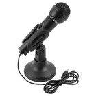 Pc Computer Laptop Mini 3 5mm Studio Speech Stand Mount Microphone Mic Black