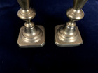 Pair Early 1800s Antique English Brass Forged 8 5    Pushup Candle Holders Sticks