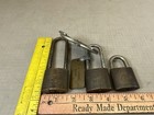 Lot Of 3 Vintage Wb Padlocks Locks No Key Ford   Old Used Usa