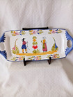 Sur La Table  Quimper Serving Tray  Blue Handle