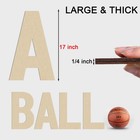 Wood Letter A  17 Inch Big Wall Art  Craft Decor  Beige