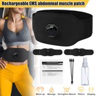 Rechargeable Ems Abdominal Toning Belt Abs Training Electric Muscle Stimulation