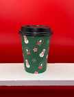 Disposable Paper Hot Cups 8 Oz   Coffee  Tea  Hot Chocolate Holidays Christmas