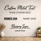 Custom Metal Word Sign personalized Name Or Text  Wall Decor   Housewarming Gift