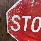 Authentic Vintage 30x30 Stop Sign Real Street Road Retired Highway Sign Metal