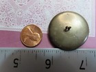 Large Vintage Button metal Steel Cup With Cut Steel Floral Motif  1-1 4    a24