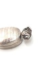 Vintage Sterling Silver Candy Trinket Jewelry Box Small Striped Shaped Pill Gift