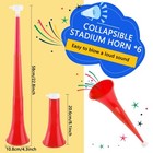12 Pcs 24 Inch Collapsible Stadium Horn Vuvuzela Plastic Collapsible Cheering   