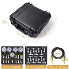 Hydraulic Pressure Test Kit 5 Gauges 13 Couplings 14 Tee Connectors 5 Test Hoses