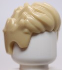 Lego Tan Mini Doll Hair Short Spiked Swept Up In Front