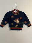 1980s Vintage Heartworks Dachshund Wraparound Primary Color Knit Sweater Sz 2t