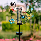 Hummingbird Rain Gauge Outdoor Solar Led Lights Rain Gauge Decorative Waterproof