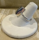 Sundance Catalog Sterling Silver Rectangle Aquamarine Ring Size 7