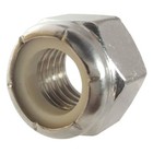 1 2  -13 Waxed Nylon Hex Lock Nuts  Nylock 8-18 Stainless Steel  lot Of 20 