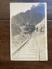 Train Locomotive Railroad Accident Rock Slide Vintage Photo Azo Rppc 1904-1918