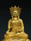17 7  Old Tibet Buddhism Bronze Gold Shakyamuni Sakyamuni Amitabha Buddha Statue